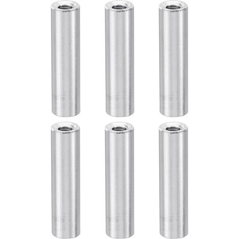 6Pcs Entretoise Filetée M3 en Aluminium 3x5x20mm Argent (1/5)