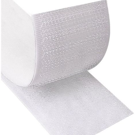 Cinta adhesiva de doble cara, 10 metros, cinta adhesiva de 50 mm, tira de velcro, 50 mm x 10 m, negra (1/5)