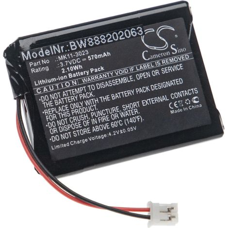 vhbw 1x Akku kompatibel mit Sony PlayStation 3 Wireless Qwerty Keypad kabellose Tastatur (570 mAh, 3,7 V, Li-Ion)