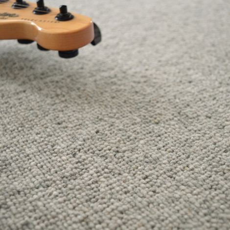 Moquette pure laine vierge bouclée - Killoo - Gris - Rouleau de 4m x 3m (1/5)