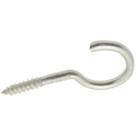 Ganchos de armario con ojete abierto - Rosca para madera - Inox A2 4,5x30 mm - Caja de 100