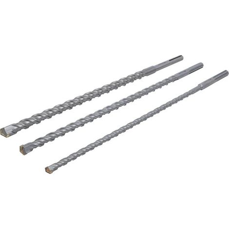 Jeu de Forets Trépan SDS-MAX 16/20/26 mm - 3 pcs - Haute Performance et Polyvalence, Acier, Pro - D-Work