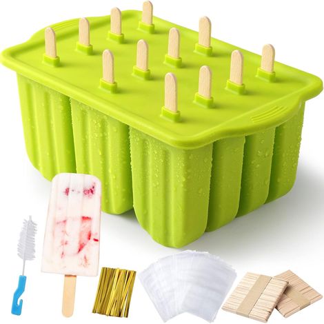 Moule Glace Silicone,Moule à Glace en Silicone Sans BPA,Moule Esquimaux,Moule a Glace Silicone Batonnet,Moules Glaces (1/5)