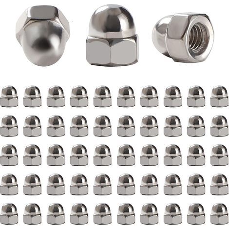 CCYKXA 50 Pieces M3 Stainless Steel Acorn Nuts, Hexagonal Acorn Nuts, Hexagonal Acorn Nuts, for Screws, Bolts (1/5)