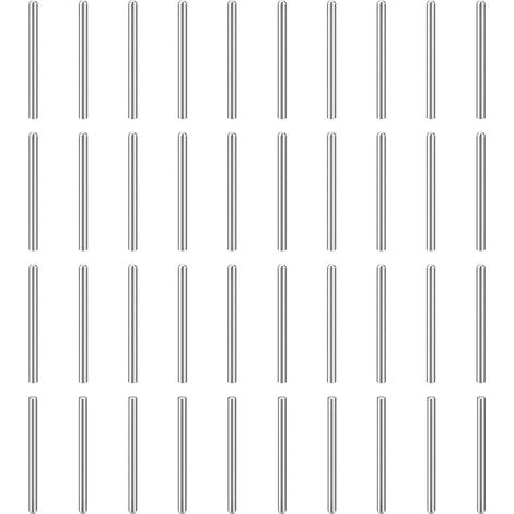 150Pcs Goujons Cylindriques À Tête Ronde 0.8mm x 10mm Argent (1/5)