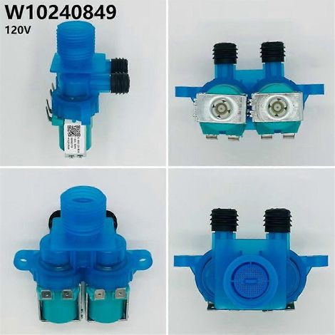 Válvula solenoide de entrada de agua para lavadora automática W10240949 W10240849 W11101591 (Repuesto para lavadora) (1/4)