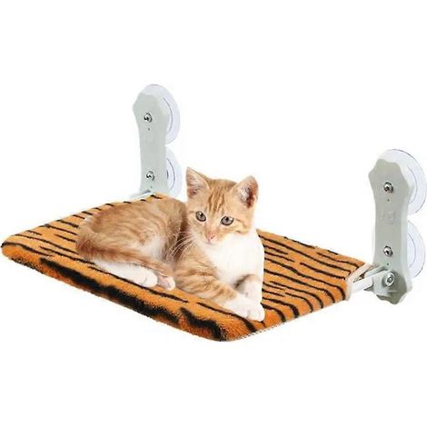 Fensterhängematte für Katzen mit Saugnapf, faltbarer und bequemer Katzensitz zur Montage an Glaswänden im Innenbereich. (1/5)