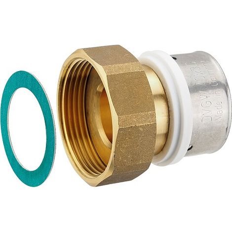 Press-Verschraubung mit Überwurfmutter 1 1/2'' IG - flachdichtend - für Alu-Verbundrohr 40 x 3,5 mm