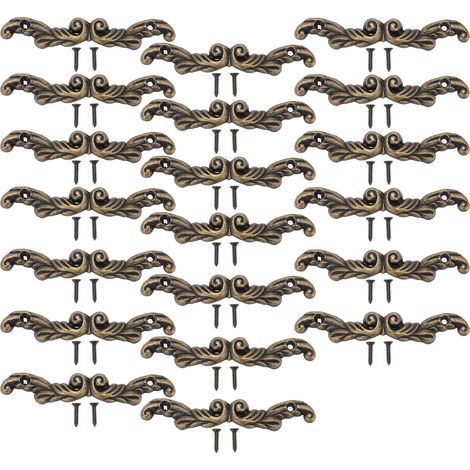 20 pièces Poignées de Tiroir Mini Vintage Vert Bronze Antique, Accessoires pour Boîte en Bois, Porte de Tiroir, Écrous Inclus, Idée Cadeau (1/5)