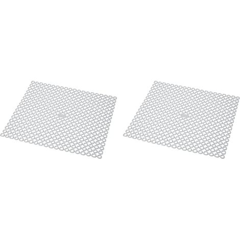 2 Tapis D'évier Découpable, Silicone Gris, 33,5x39,7cm, Drainant, Pour Cuisine