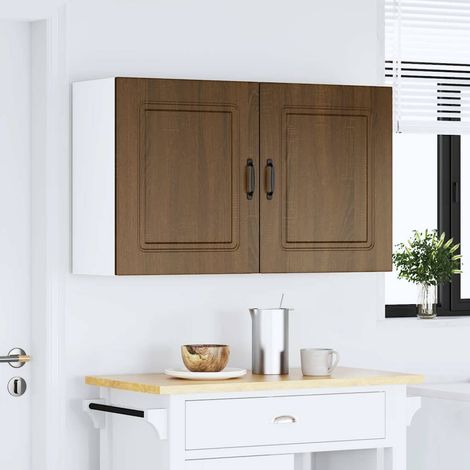 Küchen-Hängeschränke 2 Stk. Kalmar Braun Eichen-Optik Holzwerkstoff