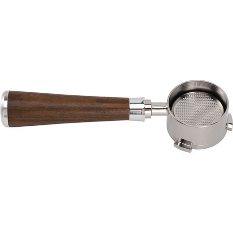Porte-filtre sans fond de 51 mm, 3 oreilles, en acier inoxydable, poignée en bois, amovible et facile à nettoyer, accessoire pour machine à café Delonghi (1/5)
