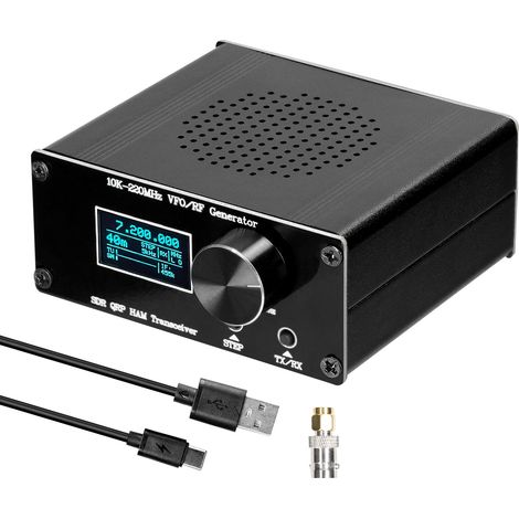 Récepteur superhétérodyne 20K-220 MHz, radio logicielle, radioamateur, émetteur-récepteur QRP, générateur RF, débogueur radio VFO [Batterie au lithium intégrée 3,7 V, 600 mAh] (1/5)