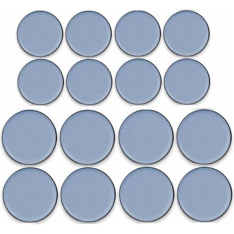 16 Pièces Patins de meubles en Téflon adhésif Glisseur en Teflon Patins en Téflon pour Meubles Patins Autocollants en Téflon, 25MM X 25MM, 30MM X 30MM (1/4)