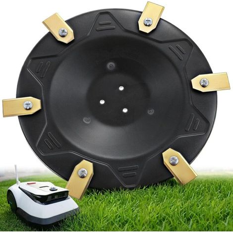 Schneidscheibe (1 Stück) kompatibel mit den Mährobotern ECOVACS Goat O500, O800, O1200, G1-800 und G1-2000. Enthält 6 aufschraubbare Messer. Zubehör für Mähroboter. Verstärkt. (1/5)