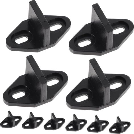 lot de 10 guide de sol pour porte coulissante, POM, noir (1/5)