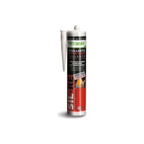Joints et colles en silicone re'fractaire pierres re'fractaires et joints gris 310 ml pour chemine'es barbecues fours et chaudie'res