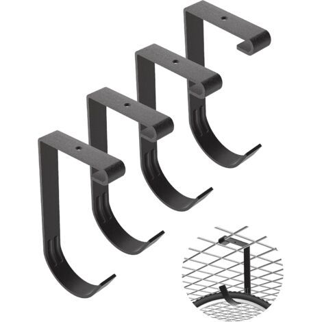 Crochets pour vélo de garage – Support de rangement plat robuste de 8,3 x 15,6 cm avec crochets muraux (1/5)