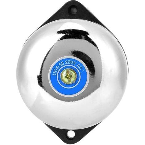 Classic Industrial Stainless Steel Doorbell, 2.17 Inch Stainless Steel Electric Doorbell 220V 5W Spark-Free Internal Electric Bell (1/5)