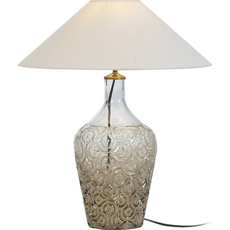 Lampe de table en verre brun style contemporain sans abat jour - verre brun transparent (1/2)