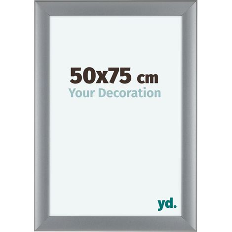 yd. - Cadre photo 50x75 - Argent Mat - MDF - Como (1/5)