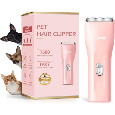 Kit de tondeuse pour chiens à poils épais, silencieux, sans fil, rechargeable, pour petits et grands chiens.-AquaForge (1/5)