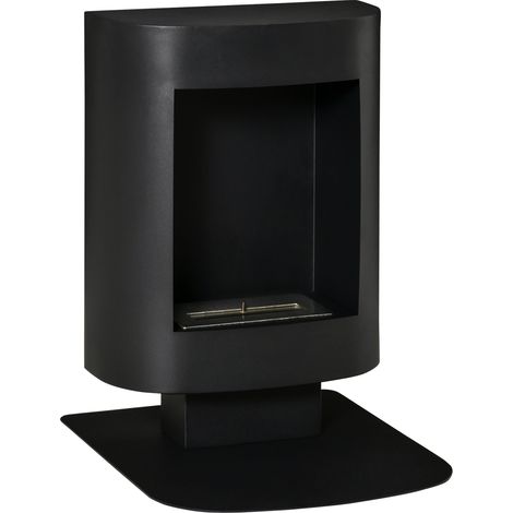 EasyComfort Camino a Bioetanolo con Serbatoio da 1.5L, Copertura fino 20㎡, 46.5x53x65cm, Nero