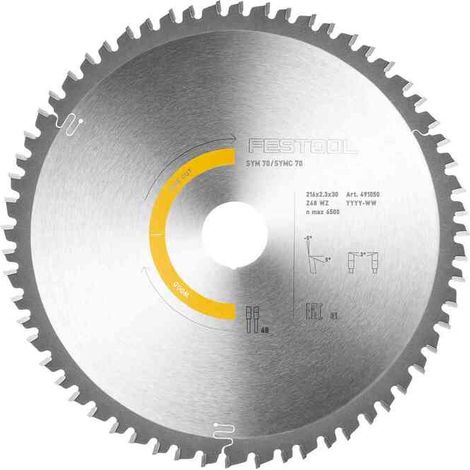 Festool 491050 216mm Saw Blade for SYM 70/SYMC 70 216x2.3x30 W48