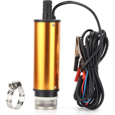 Pompe de Transfert de Carburant 24V CC Électrique Portable Mini Coque en Alliage d'Aluminium pour Pompage Gazole Eau (1/5)