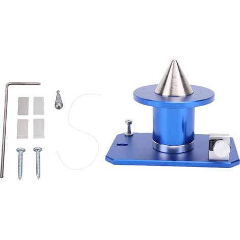 Rosvola Metall-Rasenmähermesser-Auswuchtgerät, eingebauter starker Magnet, effiziente Ausrichtung, verstellbares, wandmontiertes Auswuchtwerkzeug, Blau. (1/5)