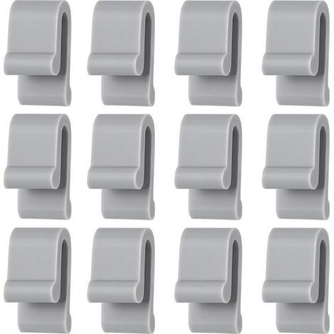 12pcs Clips de Protection de Couvercle de Four Hollandais, Pare-Chocs Flexible en Silicone pour Couvercle de Four Hollandais Clip de Protection pour Four Hollandais (Gris) (1/5)