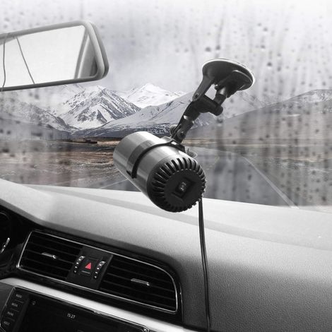 Chauffage voiture pare-brise portable 12V 150W, dégivreur 2 en 1 chaud/froid rapide, support ventouse, allume-cigare. (1/5)