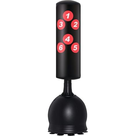 Sac de frappe sur pied 165 cm en HDPE noir, facile à monter pour adultes FloraGrace (1/5)