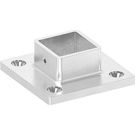 Ancrage Mural et Sol Acier V2A - Lot de 4 Fixations - Pour Tube 30x30mm - Résistant Intérieur Extérieur - Jardin Terrasse (1/5)
