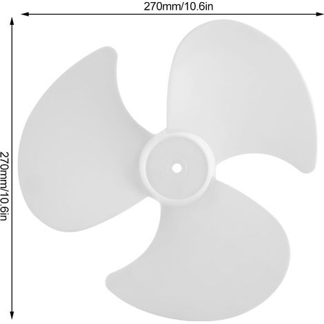 2 Pièces Pales de Ventilateur en Plastique, 3 Pales pour Ventilateur Électrique, Accessoires de Rechange