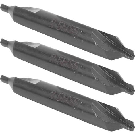 Jeu de 10 forets à centrer de type A en acier inoxydable, outil industriel spécial de 2,5 mm (1/5)