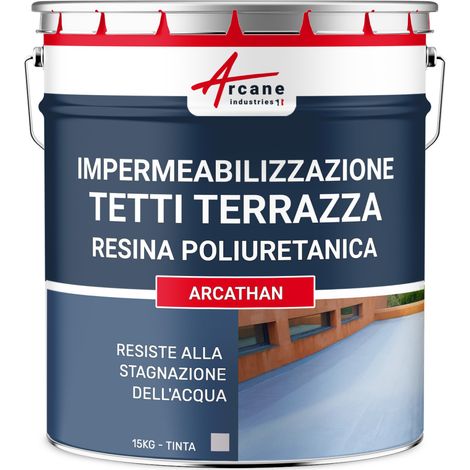 Guaina liquida per terrazzi, Guaina impermabilizzante ARCATHAN - 15 kg Grigio - ARCANE INDUSTRIES (1/5)