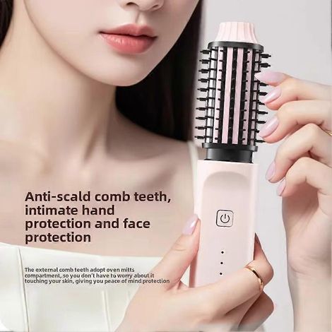 Peigne électrique sans fil intelligent 2 en 1 pour lisser et boucler les cheveux, grande capacité, accessoire de qualité professionnelle (1/5)