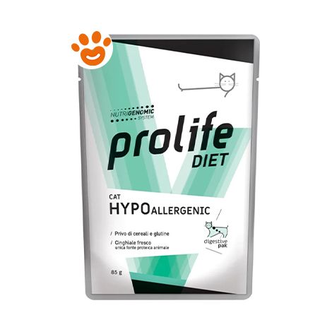 Prolife Cat Veterinary Hypoallergenic - Prolife Cat Veterinary Hypoallergenic - Bustina Da 85 Gr