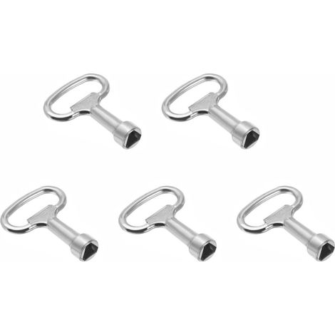 Lot de 5 clés à douille triangulaires en alliage de zinc pour armoire, ascenseur, vannes de plomberie, boîtes de commande électriques (1/5)