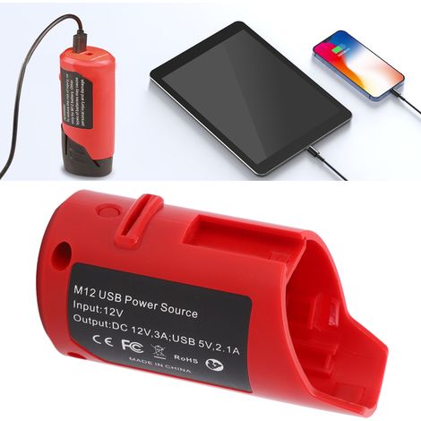 Convertisseur de batterie Miwochi M12 USB 5V 2,1A/DC 12V 3A (1/5)