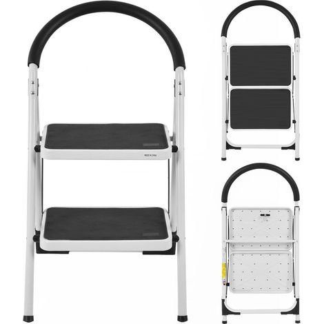 Portable 2 Step Household Ladder Folding Step Stool w/ Anti-Slip Platform 150 kg (1/5)