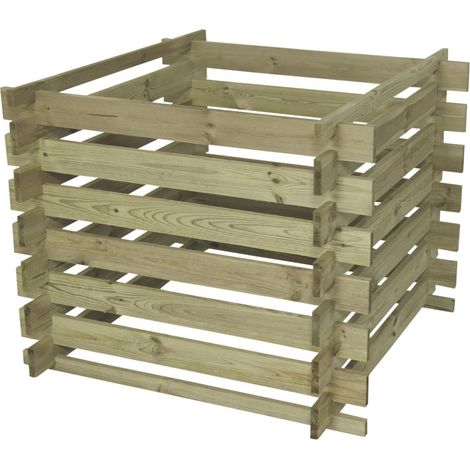 Holz-Komposter 100x70x100cm Gartenkomposter imprägniert