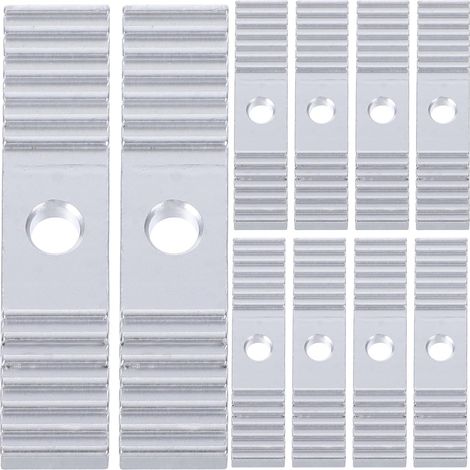 10 clips de courroie de distribution GT2 - Blocs de montage d'engrenages en alliage d'aluminium pour imprimante 3D - Pièces de fixation dentées en métal pour extrémités de (1/5)