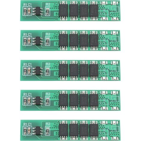 5pcs BMS Protection Boards 1s 10a 4 mos 18650 Lithium 1s 3.7v 10a 4 mos BMS for Single 18650 Cell with Overcharge, Under-discharge, Overcurrent, and Short Circuit Protection (1/5)