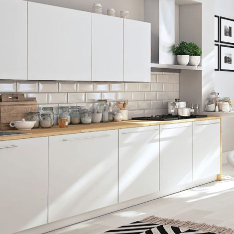 Nordlinger – Sticker mural adhésif laqué blanc 45 x 200 cm – Pose rapide – Adhésif durable pour surfaces variées (1/3)