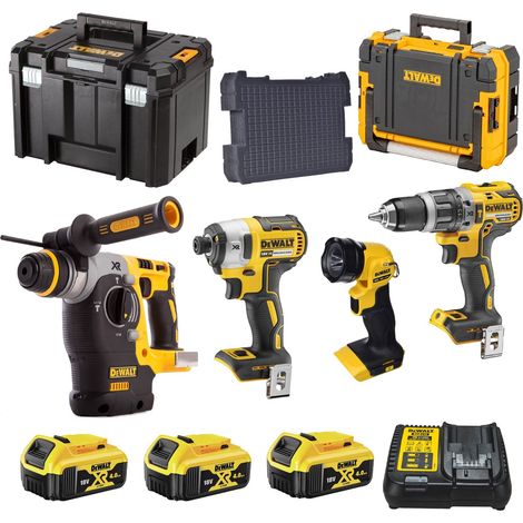 DeWALT DCK456M3T-KIT 18V 3 X 4.0AH LI-ION XR Brushless Cordless 4-Piece Kit