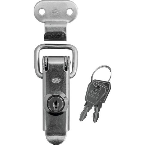 Fermeture à levier à clé – Serrure électrique 12V – Manoeuvrage par clé – Protection anti-effraction – Entraxe 70mm – Largeur de têtière 20mm – Grappin Annat (1/2)