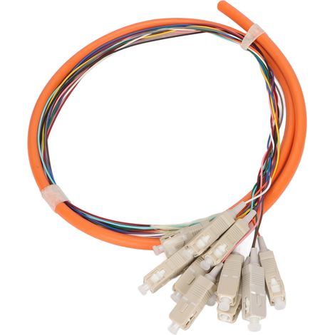 Câble fibre optique 12 brins multimode 1 mètre, faible atténuation pour réseaux télécoms (1/5)