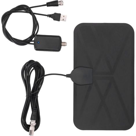 Amplifié HD Intérieur TV Numérique Antenne TV Numérique Intérieur Terrestre HD 4K 1080P Antenne Gain 25DBI Support Adhésif KJ 036 Antenne de Télévision 4K KJ 36 (1/5)